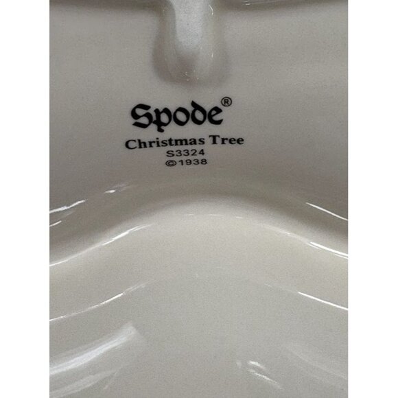 Spode Ceramic Christmas Tree 3 Section Serving Dish Holiday Tableware - Picture 5 of 11